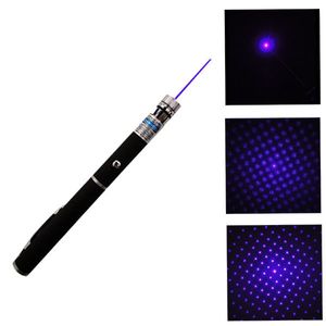 2 en 1 5mw Blue Violet Purple Laser Pointer Pen con cabeza de estrella caleidoscopio visible Beam Light Ray Lazer DHL FEDEX EMS ENVÍO GRATIS