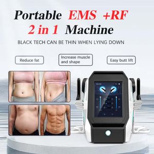 Sistema 2 en 1 EMS RF que adelgaza la máquina portátil de alta calidad aprobada por CE para desarrollar músculos no invasivos
