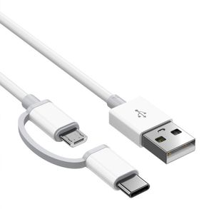 Câbles USB 2 en 1 câble Micro USB type C pour Samsung S10 s4 s6 Huawei Xiaomi Oneplus chargeur rapide téléphone portable