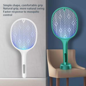 2 po in 1 USB rechargeable électrique mouche nage anti-insectes zapper swatter moustique moustique racket moustique moustique racket