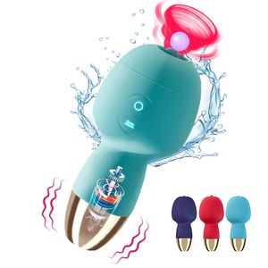 2 IN1 AV Vibrator Magic Wand For Women Masturbator Clitoris Stimulator Longing Licking Sucking Mini Vibraters Sex Toys for Adult
