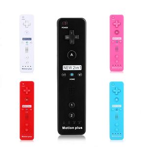 Télécommande sans fil Motion Plus intégrée 2 en 1 pour accessoires de jeu Nintendo Wii U