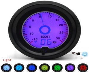 Jauge Turbo Boost 2 pouces 52mm PSI, 7 couleurs, jauge de course, affichage numérique LCD, compteur de voiture, plusieurs couleurs 3313076