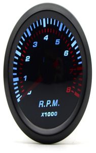 Tachymètre automatique à lentille de fumée universelle, 2 pouces, 52mm, LED blanche, 08000 tr/min, jauge de voiture, mètre 5163427