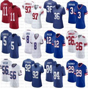 Kayvon Thibodeaux Saquon Barkley Jersey de fútbol personalizado Dexter Lawrence Taylor Xavier McKinney Darren Waller Deonte Banks Daniel Jones Jalin Hyatt Shepard