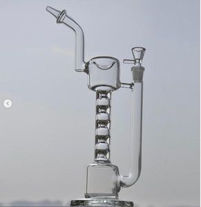 12.2 pulgadas Bongs de agua de vidrio Cachimbas Pipa de humo de tabaco 14 mm Pieza de tazón Embriagador Dab Rigs Percolador Bongs Cera Dabber