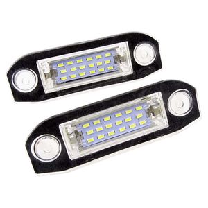 2 pièces voiture 12V LED numéro plaque d'immatriculation lumières lampe blanche pour Volvo S40 S60 S80 V50 V60 V70 C70 XC60 XC70 XC90 pièce de rechange