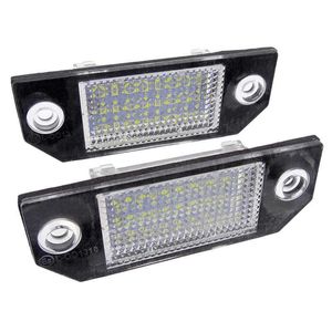 2 uds coche 12V LED para placa de matrícula luces lámpara blanca apta para Ford Focus C-MAX MK2 2003-2008 accesorios de iluminación Exterior