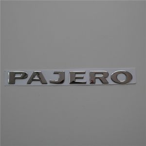 2 pièces ensemble ABS 3D argent Pajero voiture emblème Badge corps côté Logo décalcomanie arrière autocollant accessoires décoration288J