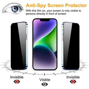 2 pièces Protecteur d'écran de confidentialité pour iPhone 14 13 12 Pro maximum de verre trempé pour iPhone 13 12 Mini