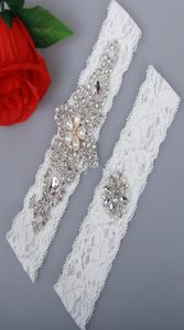 2 pièces ensemble jarretières de mariée pour mariée dentelle jarretières de mariage sexy image réelle perles cristaux de verre pierres à la main pas cher mariage L3327065