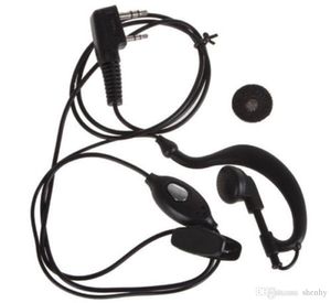 2 broches écouteur casque PTT avec microphone talkie-walkie crochet d'oreille Interphone écouteur pour BAOFENG UV5R Plus BF-888S UM