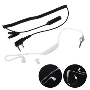 2-Pin PTT Mic Headset to 3.5mm Air Acoustic Tube Earpiece for Baofeng UV-5R 888s X6HA