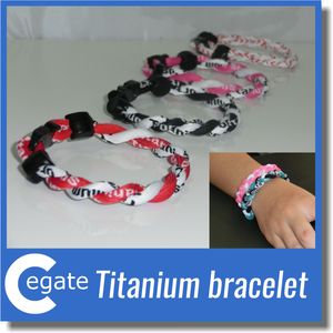 Bracelet de 2 cordes tornade Bracelet de 2 cordes Tornado Germanium Titanium, bracelet d'athlètes sportifs