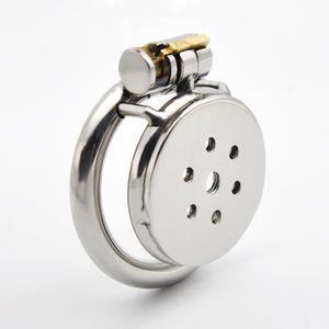 2 Size Mini Male Chastity Cage Stainless Steel Chastity Device Penis Cage Cock Ring With Lock Sex Toys For Men