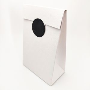 Mini paquete de caja de papel blanco de 2 estilos, bolsa de regalo para Pan, abalorio, collar, pendientes, anillo, colgante, exhibición de embalaje de joyería