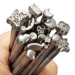 20/25 Pcs /Set Manual Leather Carving Stamp Hammer Mould Decorative Embossing Beveler Tools Kit DIY Leather Craft Embosser