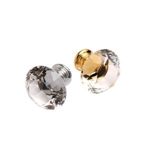 20-30mm Diamant Shape Design Cristal Glass Boîtiers de placard Tiroir Pull Cuisine Armoire Armoire Porte-armoire Poignées Matériel