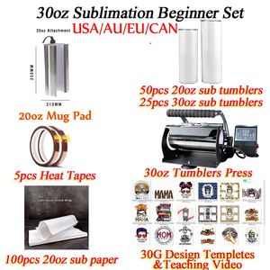 110V Sublimation Mug Press Machine for 20-30oz Tumblers, Cup Heat Transfer Printer with VOC Compliance for Various Countries