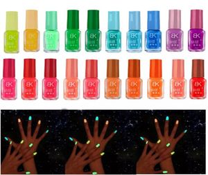 Serie de 20 colores de esmalte de uñas luminoso de neón fluorescente, esmalte de uñas en gel para brillar en la oscuridad7375781