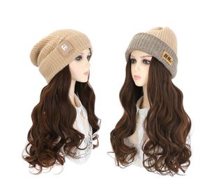 Chapeau de perruque amovible de 50,8 cm pour l'hiver – Chapeau en laine tricotée à la mode avec plusieurs choix de style – Parfait pour le style par temps froid.