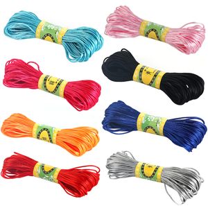 20 mètres 1mm DIY Polyester Fil pour Bracelet Fait Main Collier Multicolore Noeud Chinois Fil Polyester Couture Fil