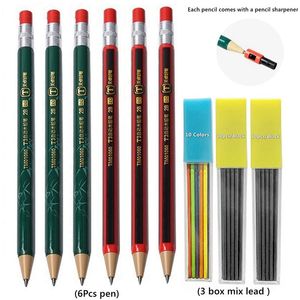 20 mm Mechanical Pencils Set Automatic Student School Pens Supplies Office Kawaii Cute Stationery Drawing Writing Art Sketching 240111