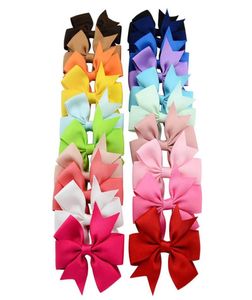 20 PCSLOT de haute qualité 3 pouces Grosgrain Ribbon Boutique Bows with Clip Hairpins For Kids Girl Hair Accessories 5641644202