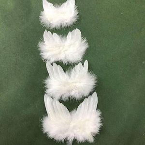 20 pièces ailes de plumes d'ange pour artisanat blanc Mini ailes d'ange, bricolage fête cadeau décoration enfant photographie accessoire WY544