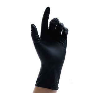 20 pièces vente directe d'usine marque personnalisée gants en nitrile noir sans poudre jetables pour laboratoire nettoyage quotidien fleur jardinage