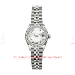 20 relojes de pulsera de regalo de Navidad de estilo 31mm acero MOP oro diamantes reloj de pulsera para mujer 279384 movimiento mecánico automático