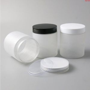 20 x 250 g 250 ml Frost PET Frascos Contenedores con tapas de plástico de tornillo 250cc 833oz Crema transparente vacía Embalaje cosmético Good Ldcbw