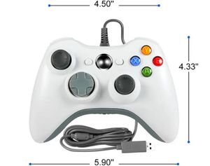 Controlador de juego con cable USB Controlador de consola para Microsoft Xbox 360 Controlador Joystick Controladores de juegos Gampad Joypad Nostálgico con paquete al por menor