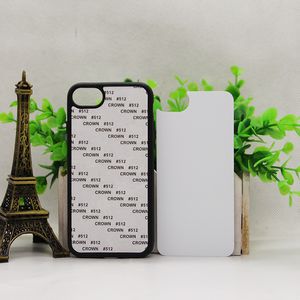 200 peças atacado capas de sublimação 2d para iphone 7 7plus estilo diy capas traseiras rígidas com inserção em branco de metal de alumínio