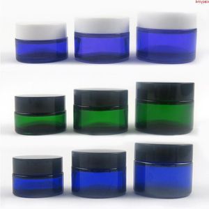 200 x 20g 30g 50g Pots en verre violets vides pour cosmétiques Pots de crème en verre bleu Emballage cosmétique avec couvercle capuchons en plastique noir de haute qualité Kaps