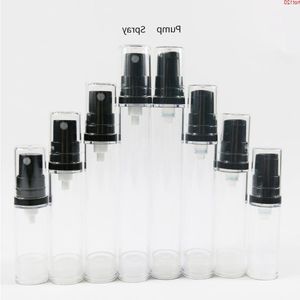 200 x 5 ml 10 ml 12 ml 15 ml Pompe à crème de lotion sans air portable Récipient en plastique Distributeur de bouteilles cosmétiques Pulvérisateur de voyage Orlmd