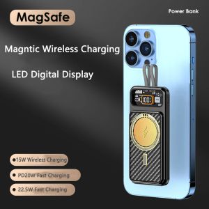 Chargeur sans fil magnétique Qi 30000mAh, 15W, avec charge rapide bidirectionnelle, Portable, pour iPhone 14, Samsung