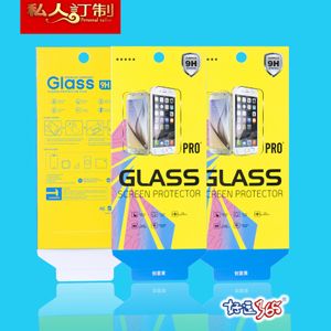 Boîte de papier personnalisée universelle, 2000 pièces, boîte d'emballage de détail pour iPhone Samsung, protecteur d'écran en verre trempé, vente en gros