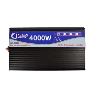 2000W 3000W 4000W Inversor de onda sinusoidal pura Power Solar Car Inverter 12V 220V con pantalla LED DC a AC 220V Voltaje convertidor