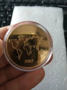 2007 regalo Nuevas Siete Maravillas del Mundo Gran Muralla China Moneda de recuerdo chapada en oro