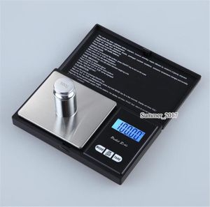 200g x 001g Black Pocket Size Electronic LCD Digital Personal Precision Bijoux Scale Diamond Gold Balance Poids Poids 2021606