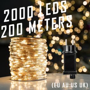 200M LED guirlandes lumineuses guirlande rue fée lampes noël extérieur étanche pour Patio jardin maison arbre décoration de mariage