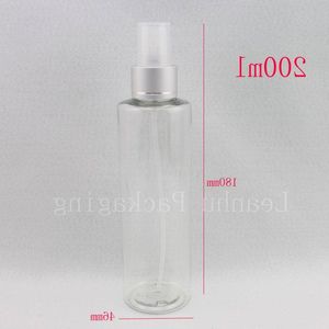 Botella de perfume de aerosol fino de aluminio de 200 ml x 30 para el cuidado personal, botella de perfumes recargable de plástico transparente vacía al por mayor Jtjdd