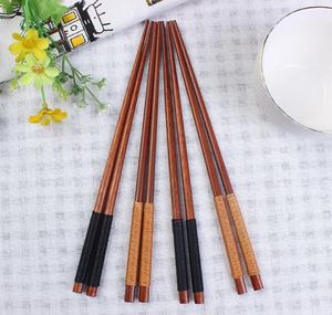 200 pares de palillos de madera Natural bobinado superior palillos Theaceae duraderos paquete de valor de estilo japonés vajilla de cocina palillos