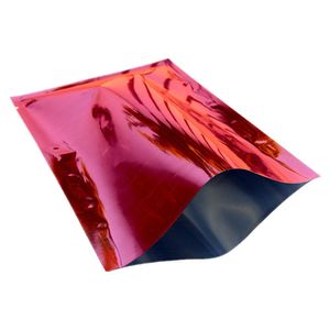 200 piezas 6*9 cm rojo aluminio mylar lámina calor sellado superior abierto bolsa de embalaje máscara facial bolsas de embalaje de energía bolsas de paquete de aperitivos