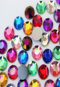 200pcs 8 mm Round Round Back Back Acrylique Gemmes Crystal Stones Perles non couchées pour les vêtements de bijoux de bricolage ZZ7596289705