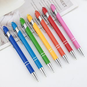 200pcs Light Metal Ballpoint Pen Touch Screen Pen Office School Advertising Pen Custom Logo Text Engraving Laser Engraving