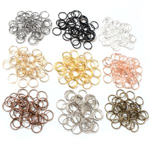 200 unids/lote 7mm Metal DIY joyería hallazgos abiertos bucles individuales anillos de salto anillo dividido para la fabricación de joyas
