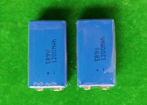 100pcs / lot ER9V batterie au lithium ER 9V 1200mAh bloc cellules pour détecteurs de fumée