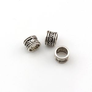 200 pcs/Lot perles d'espacement en métal en vrac grand trou pour la fabrication de bijoux résultats Bracelet collier bricolage D-69